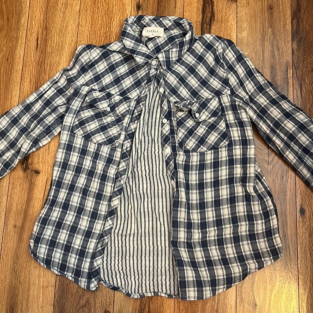 Blue and White Flannel